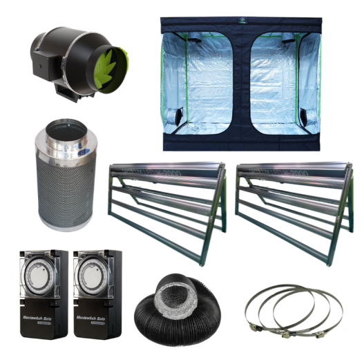 Optilux X-2000 670W LED 1.2 x 2.4 x 2m Grow Tent Kit