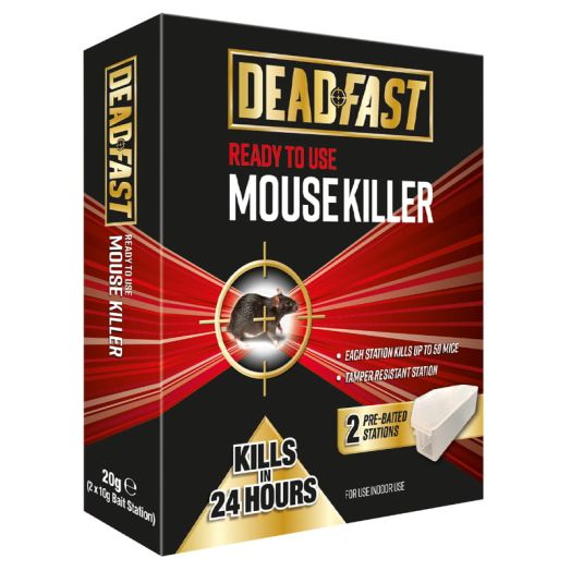 Deadfast Ready to Use Mouse Killer Bait Station - Twin Pack