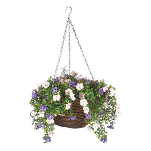 Smart Garden Easy Basket Artificial Topiary Petunias Hanging Basket 12" (30cm)