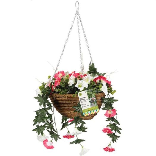 Smart Garden Easy Basket Artificial Topiary Summer Bloom Hanging Basket 12" (30cm)