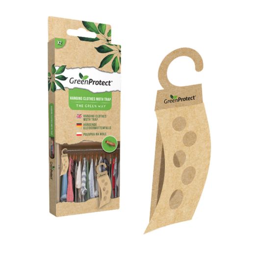 Green Protect Hanging Clothes Moth Trap - 2 pack