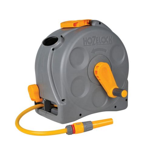 Hozelock Compact Enclosed 2-in-1 Reel with 25m Hose Pipe