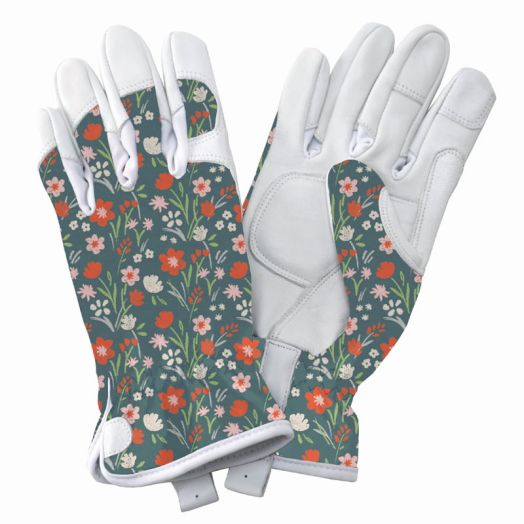 Kent & Stowe Leather Gardening Gloves - Meadow Flowers