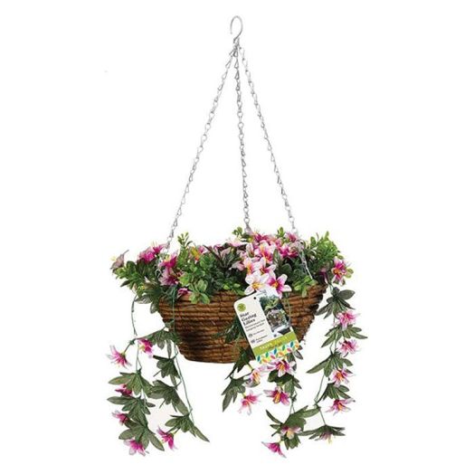 Smart Garden Easy Basket Artificial Topiary Star Gazing Lillies Hanging Basket 12" (30cm)