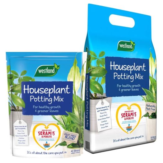 Westland Peat Free Houseplant Potting Compost Mix Enriched with Seramis