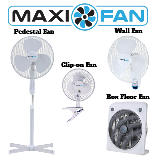Clip, Floor, Wall and Pedestal Fans